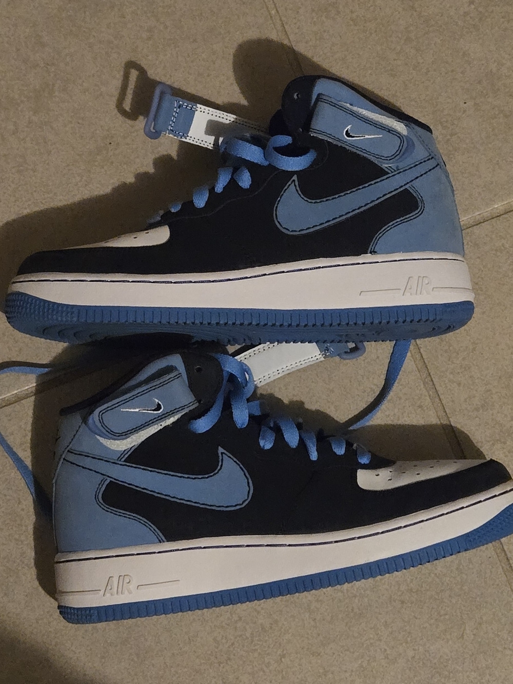 Nike Air Force 1 Mid '07 Obsidian/University Blue-White Youth Shoes